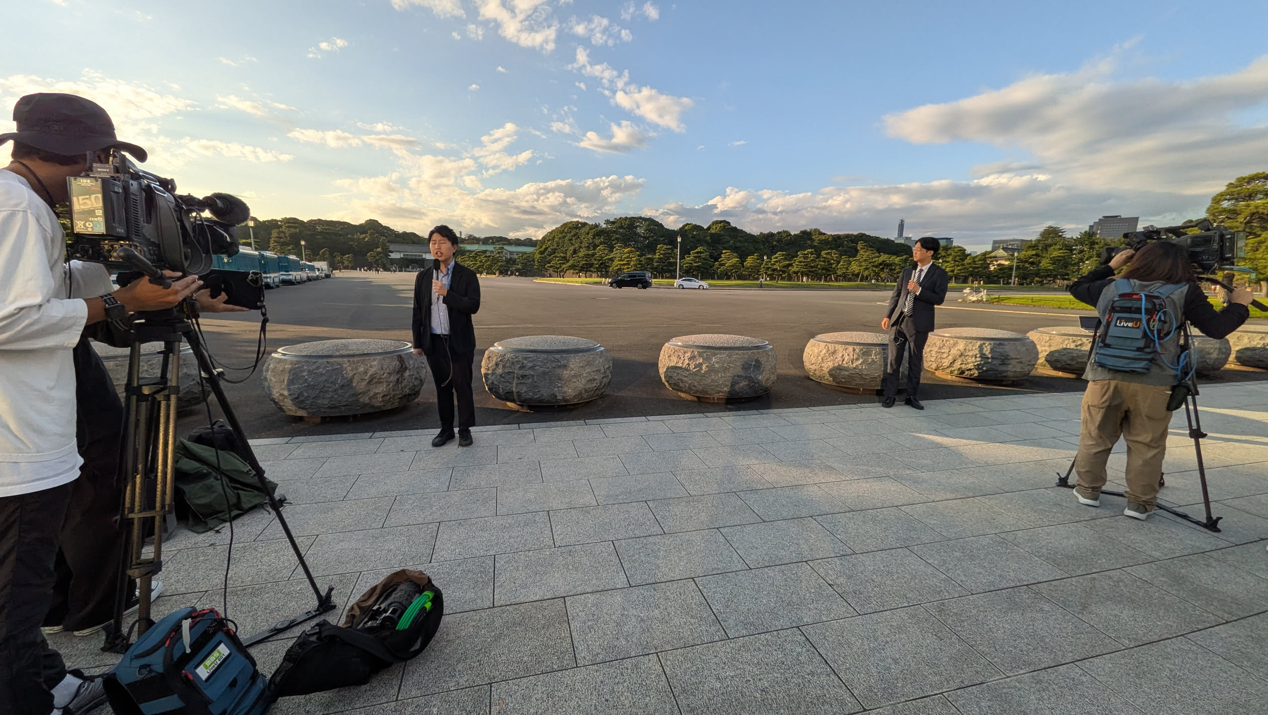 News stations waiting